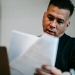 person reviewing tech