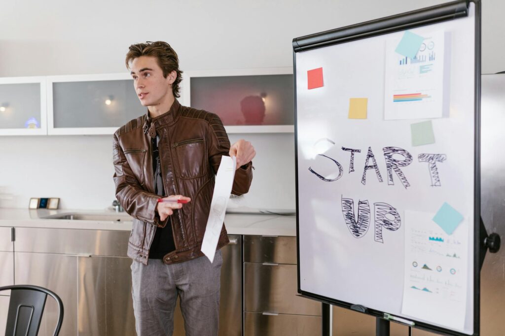 startup founder meeting investor