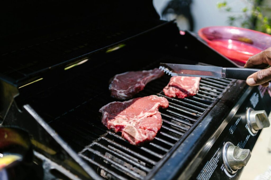 Weber grill demonstration