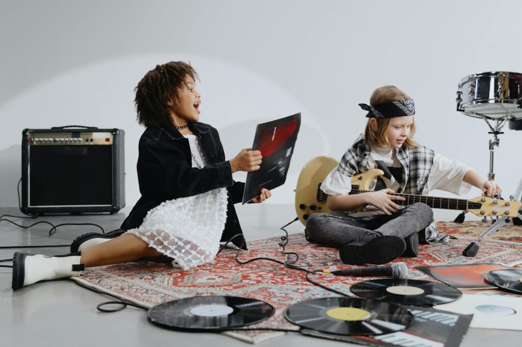 diverse music genre collage