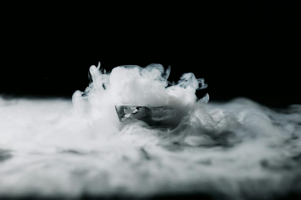 dry ice sublimation effect