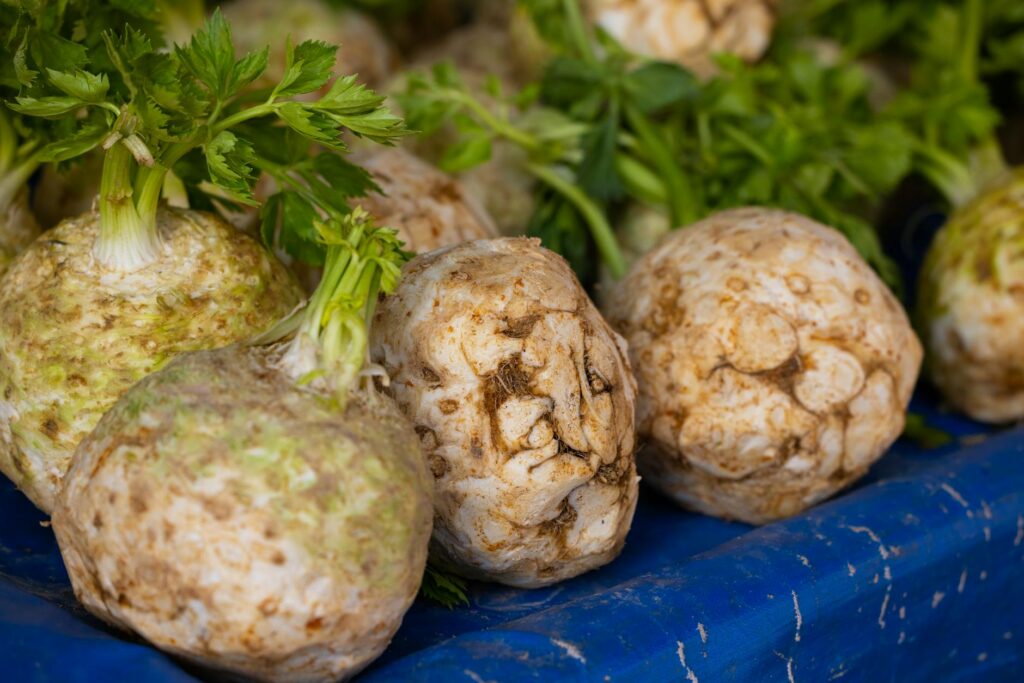 fresh celeriac root