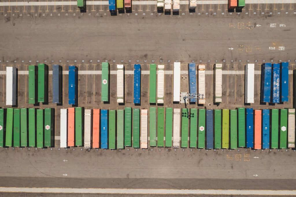 green logistics truck