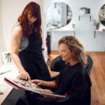 professional hairstylist working