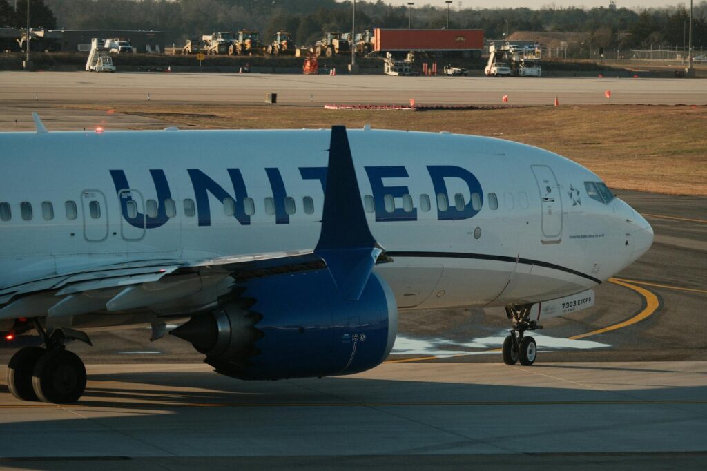united airlines cabin crew in aircraft
